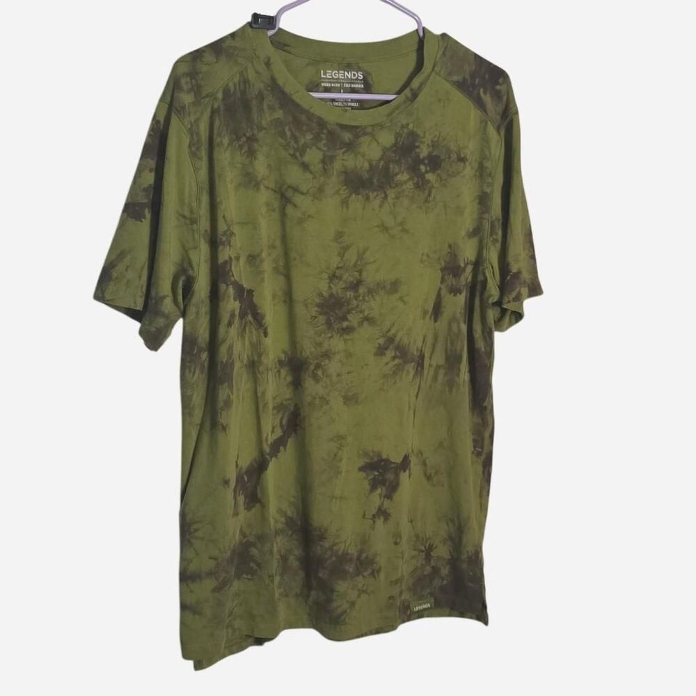 Legends Men’s Green & Brown Tie-Dye T-Shirt Size Large